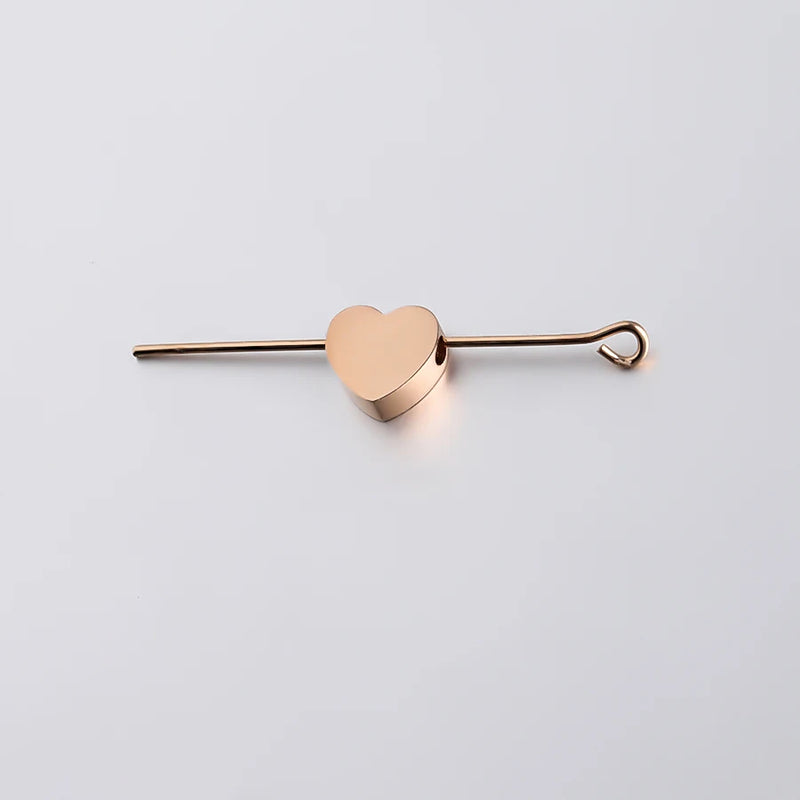 5Pcs 8mm Stainless Steel Heart Beads Spacer Bead DIY Jewelry Findings
