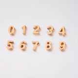 5Pcs Stainless Steel Number Beads DIY Birthday Bracelet Charms