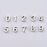 5Pcs Stainless Steel Number Beads DIY Birthday Bracelet Charms