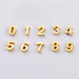 5Pcs Stainless Steel Number Beads DIY Birthday Bracelet Charms