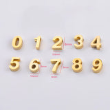5Pcs Stainless Steel Number Beads DIY Birthday Bracelet Charms