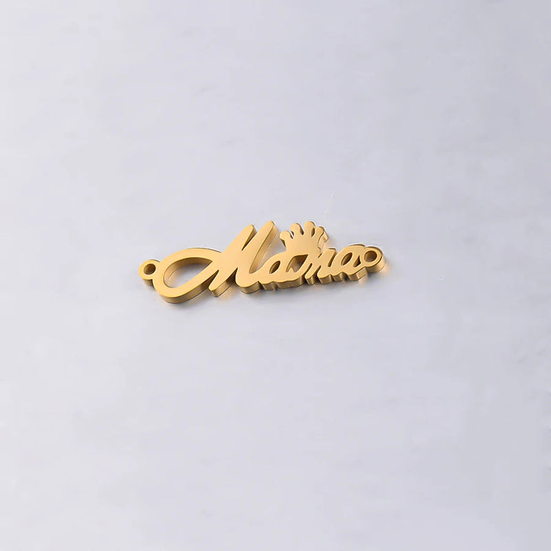 5pcs Stainless Steel Crown Mama Mother's Necklace Pendant Charms