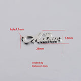 5pcs Stainless Steel Crown Mama Mother's Necklace Pendant Charms