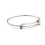 5pcs Stainless Steel Adjustable Wire Bracelet Bangle for DIY Charms