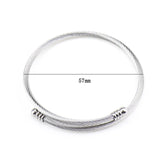 304 SS Twist Wire Bracelet Bangle for DIY Jewelry Making