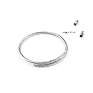 304 SS Twist Wire Bracelet Bangle for DIY Jewelry Making