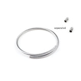 304 SS Twist Wire Bracelet Bangle for DIY Jewelry Making