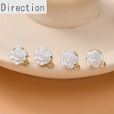 Camellia Retro Rose Flower Belt Earrings Material
