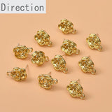 Camellia Retro Rose Flower Belt Earrings Material