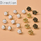 Camellia Retro Rose Flower Belt Earrings Material