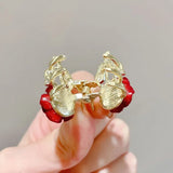 Small Rose Clasp Clips Tulip Mini Metal Clips Women's Hair Accessories