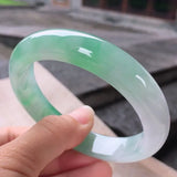 Burmese Ice Green Jade Bangle Women Fine Jewelry