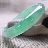Burmese Ice Green Jade Bangle Women Fine Jewelry