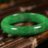 Natural Myanmar A Emerald Bracelet Green 54-62mm Jade Bracelet