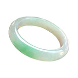 Natural Myanmar Emerald A-Class 54-62mm Ice Green Bicolor Bracelet