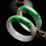 Cert. Natural Myanmar Emerald Jade Bracelet, Princess Gift
