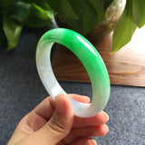 Cert. Natural Myanmar Emerald Jade Bracelet, Princess Gift
