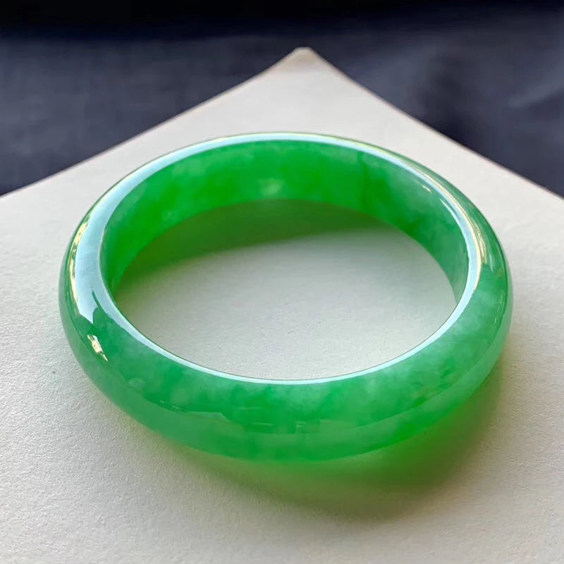 Natural Myanmar Emerald Green 54-62mm Bracelet for Mom
