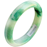 Certificate Myanmar Emerald 54-62mm Light Green Bi-color Jade Bracelet