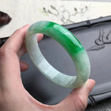 Natural Myanmar Jade A-Class 54-62mm Green Bracelet for Princess