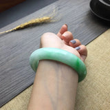 Natural Myanmar Jade A-Class 54-62mm Green Bracelet for Princess