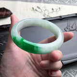 Natural Myanmar Jade A-Class 54-62mm Green Bracelet for Princess