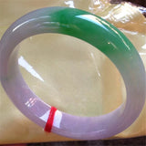 Natural Myanmar Jade A-Class 54-62mm Green Purple Bracelet