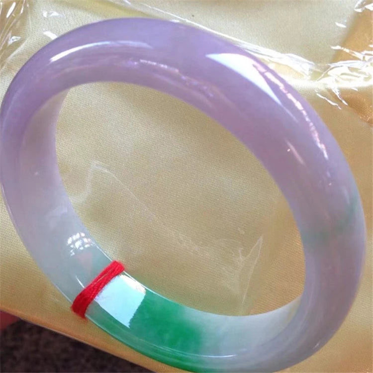 Natural Myanmar Jade A-Class 54-62mm Green Purple Bracelet
