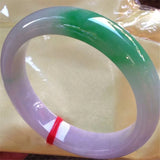 Natural Myanmar Jade A-Class 54-62mm Green Purple Bracelet