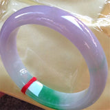 Natural Myanmar Jade A-Class 54-62mm Green Purple Bracelet