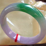 Natural Myanmar Jade A-Class 54-62mm Green Purple Bracelet
