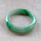 Natural Myanmar Green Two-color Jade Bracelet Princess Bracelet