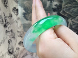 Natural Myanmar Jade A-Class 54-62mm Ice Purple Bicolor Bracelet