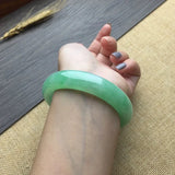 Natural Myanmar Jade A-Class 54-62mm Light Green Bracelet