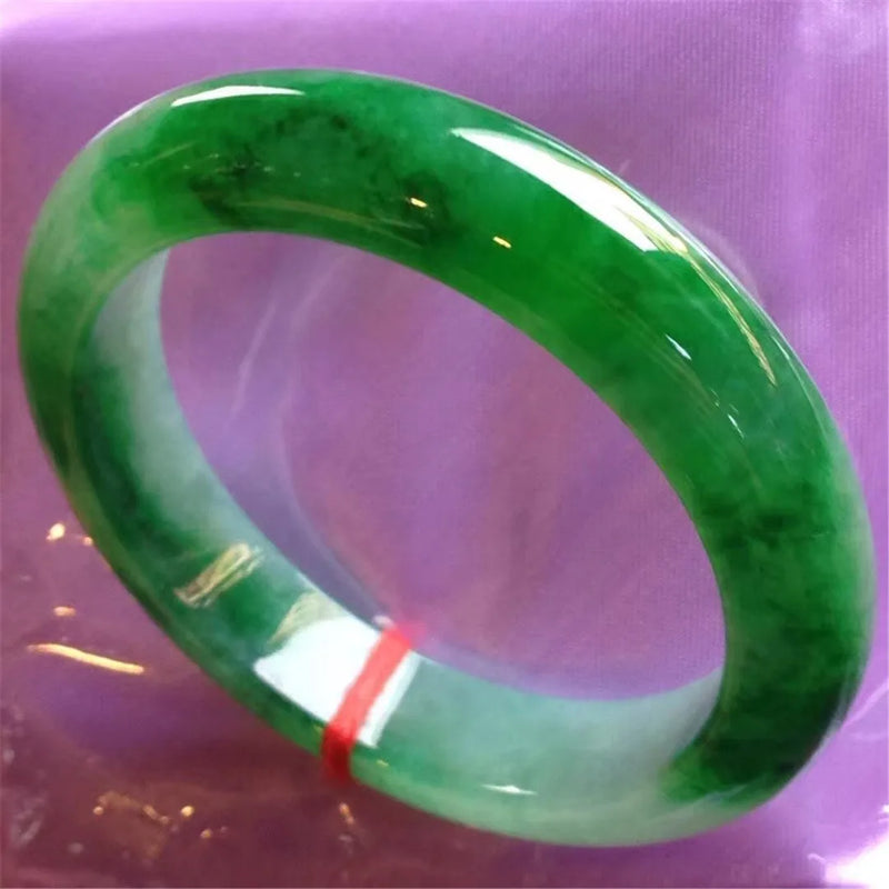 Natural Myanmar Jade A-Class Purple Two-color Bracelet