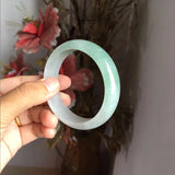 Cert. Natural Myanmar A-Class 54-62mm Ice Green Bracelet