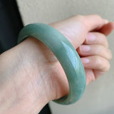 Natural Myanmar Jade A-Class 54mm-62mm Light Bracelet