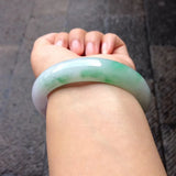 54mm-62mm Two-color Jade Princess Bracelet - Gift for Mom or Girlfriend