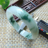 Natural Myanmar Jade A-Class Carved 54-62mm Light Flower Bracelet