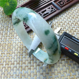 Natural Myanmar Jade A-Class Carved 54-62mm Light Flower Bracelet