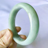 Certificate Natural Myanmar Jade A-Class 54mm-62mm Light Green Bracelet