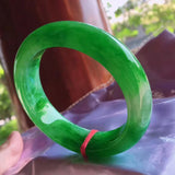 Natural Myanmar Jade Full Green 54-62mm Bracelet Princess Bracelet