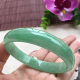 Pure Myanmar Jade A-Class 53-62mm Green Bracelet Gift for Mom or Girlfriend
