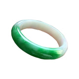 Myanmar Jade A-Class 54-62mm Green Two-color Princess Bracelet