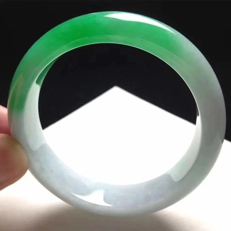 Myanmar Jade A-Class Half Green Bracelet for Mommy Girlfriend