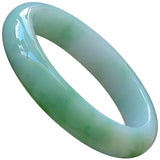 Certified Pure Myanmar Jade A-Class 54-62mm Light Green Bracelet