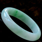 Certified Pure Myanmar Jade A-Class 54-62mm Light Green Bracelet