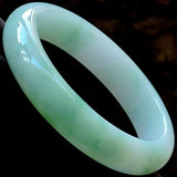 Certified Pure Myanmar Jade A-Class 54-62mm Light Green Bracelet