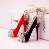 Sexy Red Heels Key Chain Car Pendant Bag Buckle Rhinestone Metal Jewelry