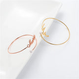 Senfai Arabic Name Pearl Bangle Bracelet Personal Stainless Steel Wristlet